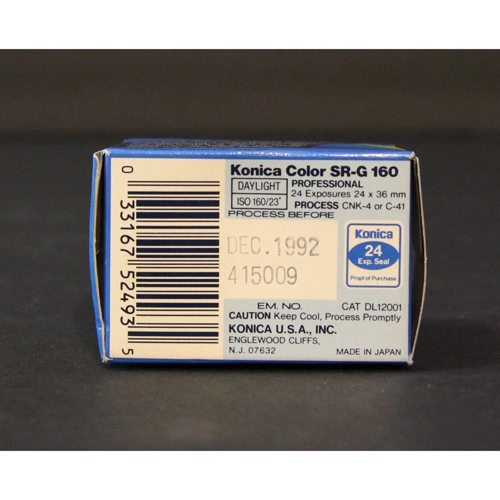 Konica Professional SR-G 160 Color prints Film 24/135 DX Film-Expired 1992 (O)